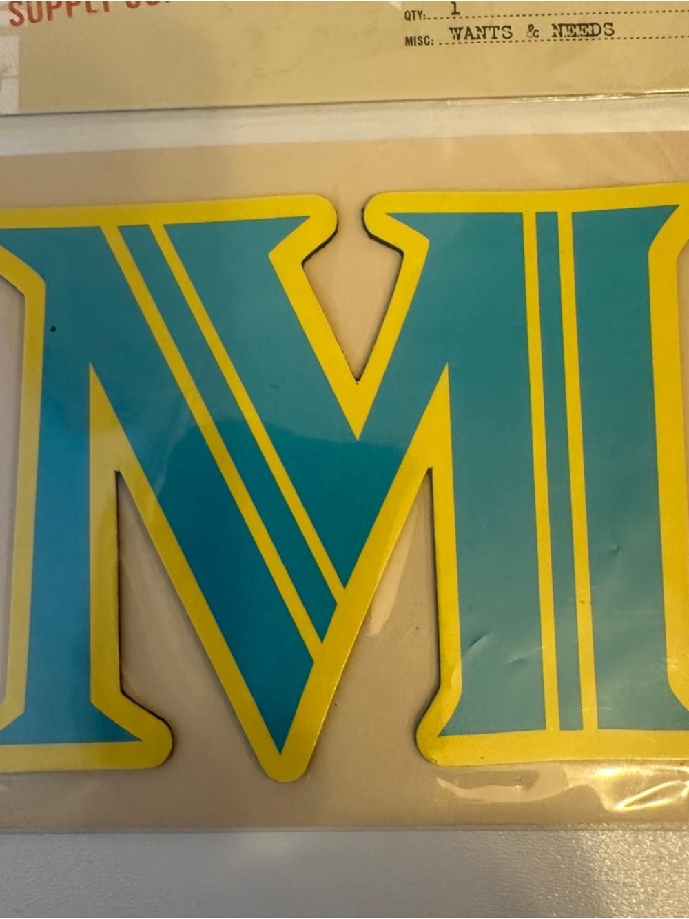 Old Navy Magnet Letter M - Extra Strong Big Magnet - New In Package